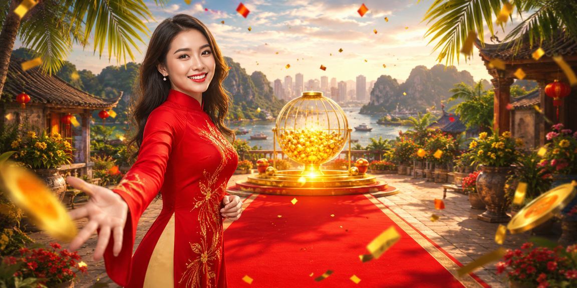 Phụ nữ Ninh Bình trong tà áo dài cầm vé số và xem kết quả trên điện thoại